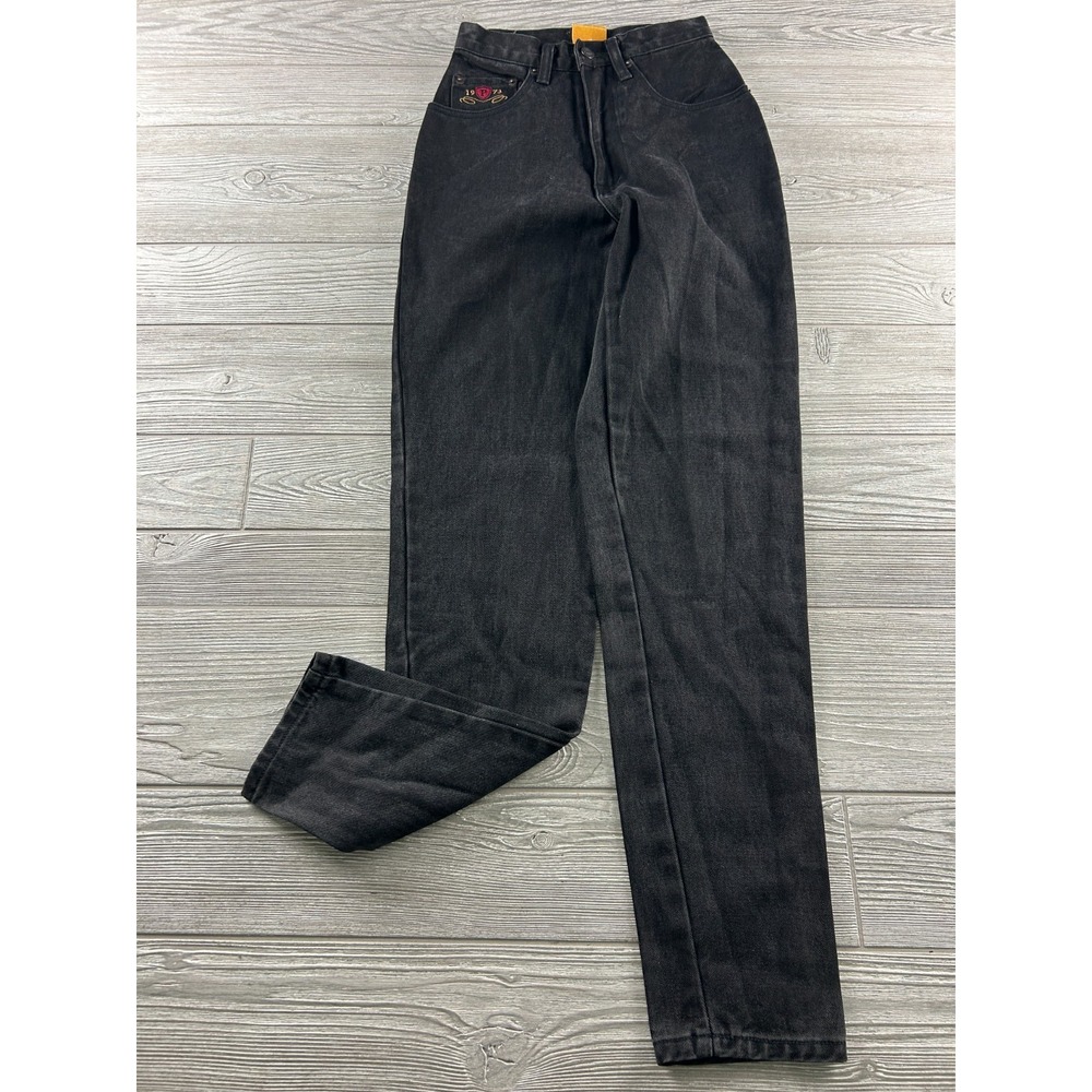 Pepe Jeans World Service Womens Black Denim High Waist Straight Jeans 1/2 NWT
